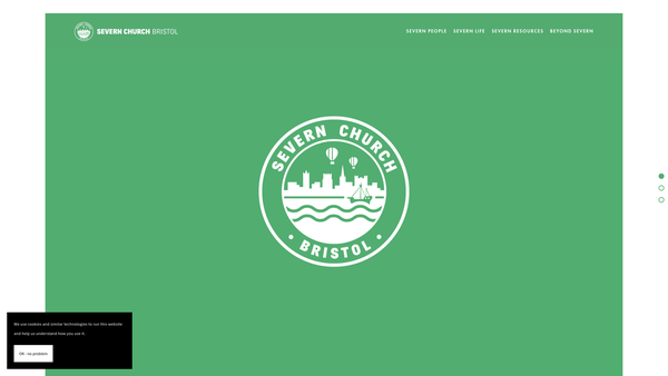 Screenshot of the Severn Vineyard website