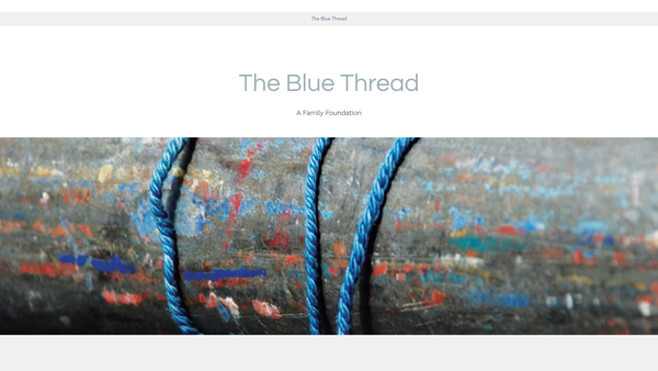 Screenshot of the The Blue Thread website