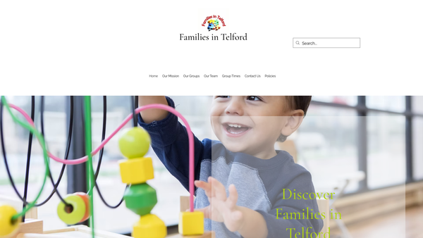 Screenshot of the Families In Telford website