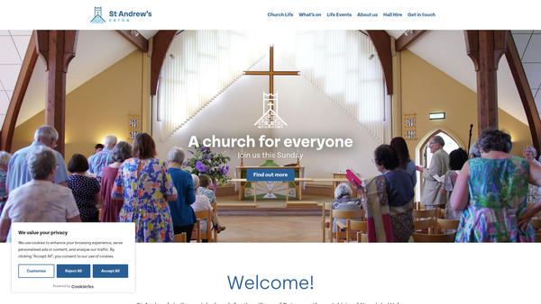 Screenshot of the The Parochial Church Council Of The Ecclesiastical Parish Of Eaton St Andrew website