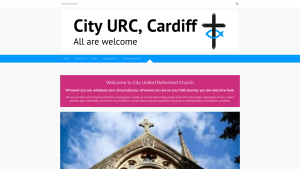 Screenshot of the City United Reformed Church Cardiff (General Funds) Charity website