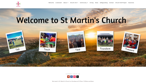Screenshot of the The Parochial Church Council Of The Ecclesiastical Parish Of St Martin, Liskeard website