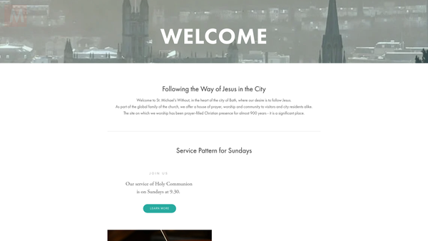 Screenshot of the St Michaels Without website