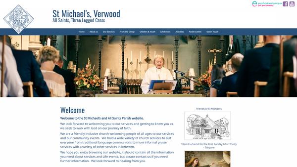 Screenshot of the The Parochial Church Council Of The Ecclesiastical Parish Of Verwood website