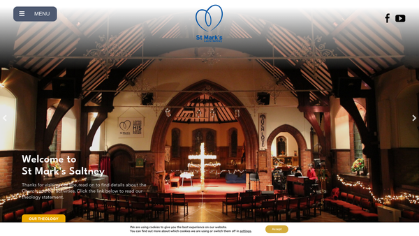 Screenshot of the The Parochial Church Council Of The Ecclesiastical Parish Of St. Mark's, Lache-Cum-Saltney website