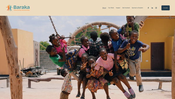 Screenshot of the Baraka Community Partnerships website