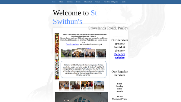 Screenshot of the The Parochial Church Council Of The Ecclesiastical Parish Of Saint Swithun, Purley website