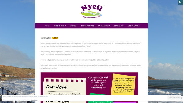 Screenshot of the North Yorkshire Centre For Independent Living website
