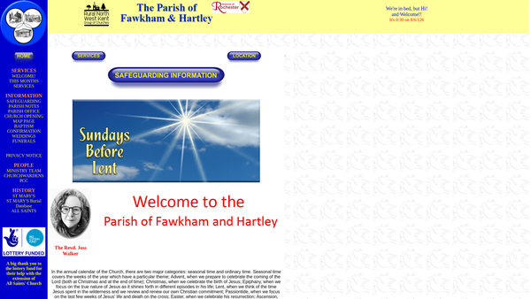 Screenshot of the The Parochial Church Council Of Fawkham And Hartley website