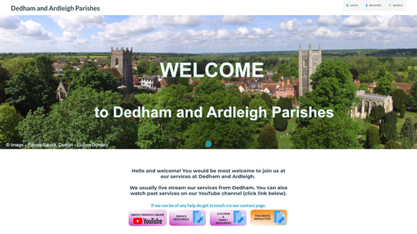 Screenshot of the The Parochial Church Council Of The Ecclesiastical Parish Of Dedham website