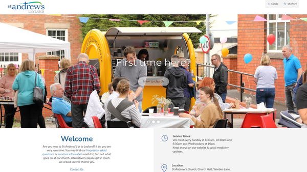 Screenshot of the The Parochial Church Council Of The Ecclesiastical Parish Of St Andrew's, Leyland website