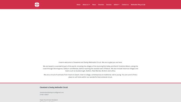Screenshot of the The Methodist Church - Cleveland And Danby Circuit website