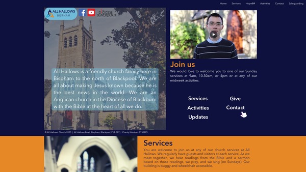 Screenshot of the The Parochial Church Council Of The Ecclesiastical Parish Of Bispham website