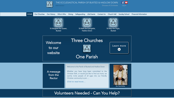 Screenshot of the The Parochial Church Council Of The Ecclesiastical Parish Of Buxted And Hadlow Down website