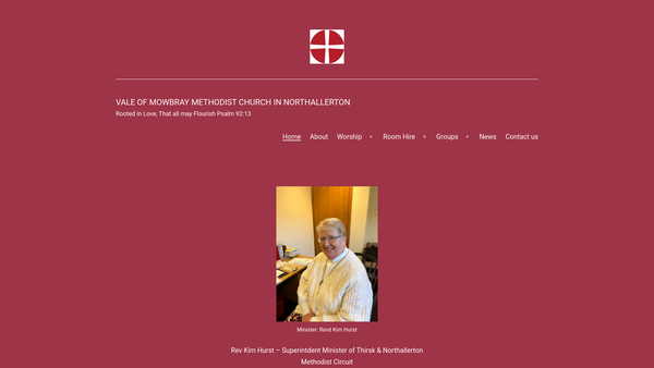 Screenshot of the Northallerton Methodist Church website