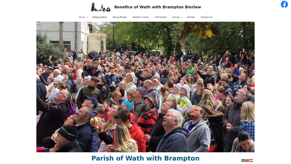Screenshot of the Wath With Brampton Bierlow Parochial Church Council website