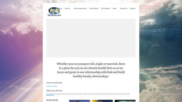 Screenshot of the Bethel International Revival Church website