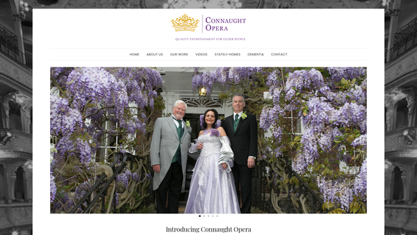 Screenshot of the Connaught Opera website
