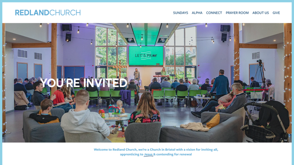 Screenshot of the The Parochial Church Council Of The Ecclesiastical Parish Of Redland, Bristol website