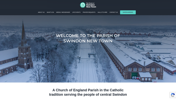 Screenshot of the The Parochial Church Council Of The Ecclesiastical Parish Of Swindon New Town website