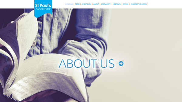Screenshot of the The Parochial Church Council Of The Ecclesiastical Parish Of St Pauls, Addlestone website