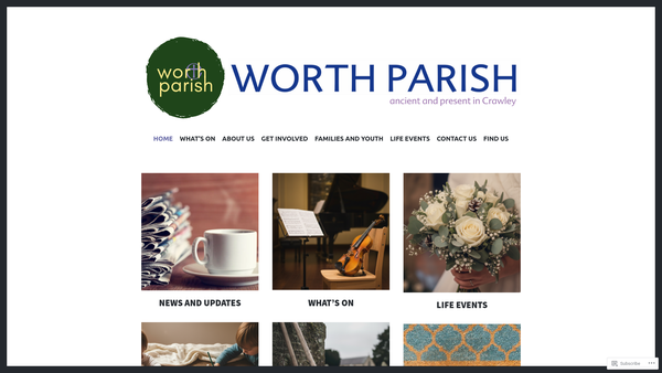 Screenshot of the The Parochial Church Council Of The Ecclesiastical Parish Of Worth, Pound Hill & Maidenbower website
