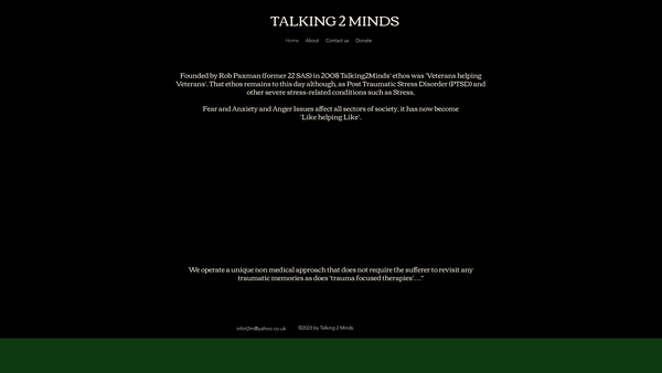 Screenshot of the Talking2minds Ltd website