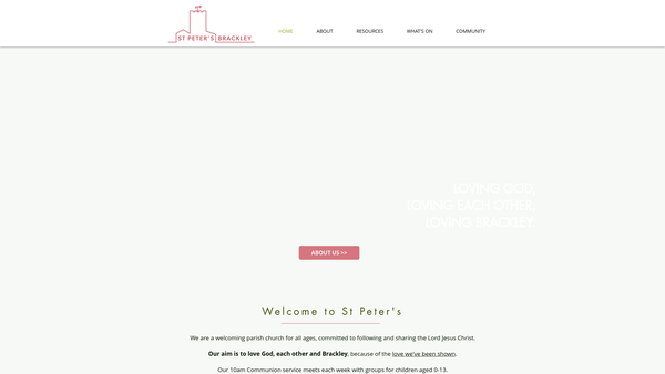 Screenshot of the The Parochial Church Council Of The Ecclesiastical Parish Of St Peter With St James, Brackley website