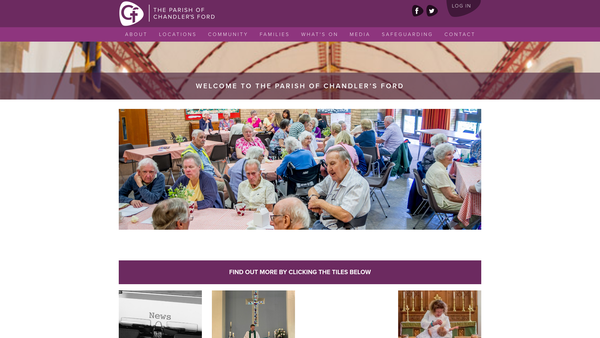 Screenshot of the The Parochial Church Council Of The Ecclesiastical Parish Of Chandler's Ford website
