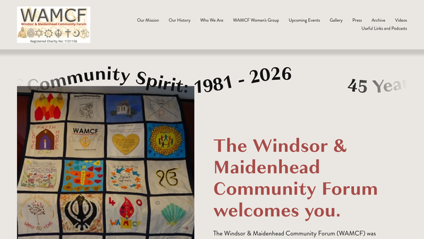 Screenshot of the Windsor & Maidenhead Community Forum website