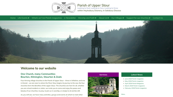 Screenshot of the Parochial Church Council Of The Ecclesiastical Parish Of Upper Stour website