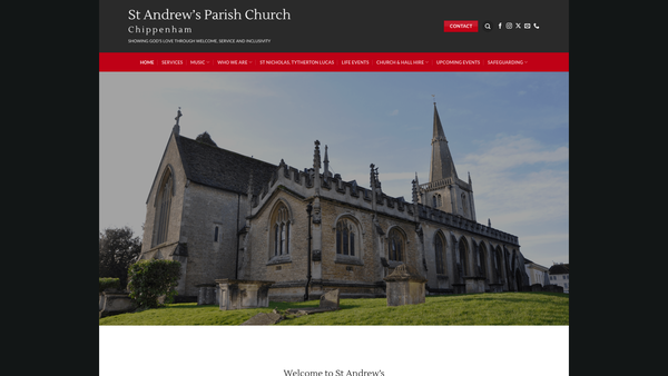 Screenshot of the The Parochial Church Council Of The Ecclesiastical Parish Of Chippenham (St Andrew) With Tytherton Lucas website