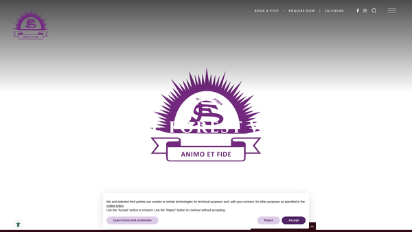 Screenshot of the Forest School Parents Association website