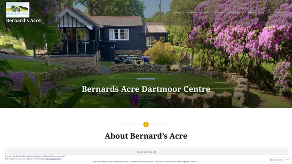 Screenshot of the Bernard's Acre website