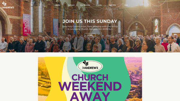 Screenshot of the The Parochial Church Council Of The Ecclesiastical Parish Of St Andrew, Burgess Hill (Diocese Of Chichester) website
