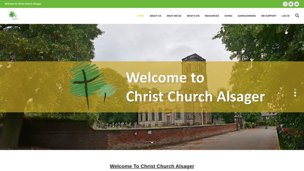 Screenshot of the The Parochial Church Council Of The Ecclesiastical Parish Of Christ Church, Alsager website