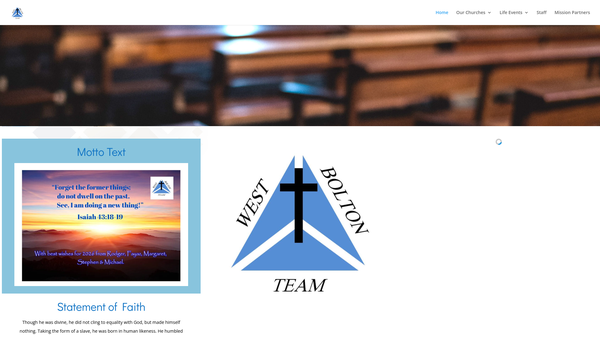 Screenshot of the The Parochial Church Council Of The Ecclesiastical Parish Of West Bolton website