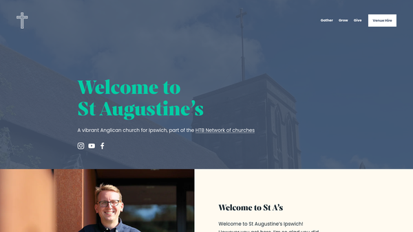 Screenshot of the The Parochial Church Council Of The Ecclesiastical Parish Of St Augustine, Ipswich website