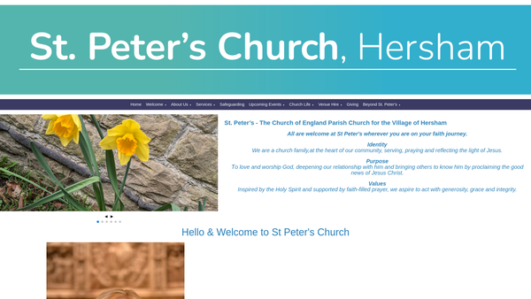 Screenshot of the The Parochial Church Council Of The Ecclesiastical Parish Of Hersham website