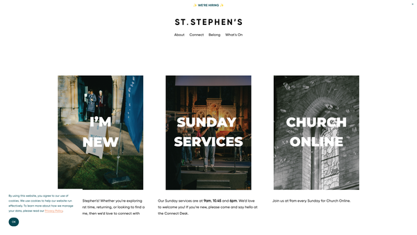 Screenshot of the The Parochial Church Council Of The Ecclesiastical Parish Of St Stephen, East Twickenham website
