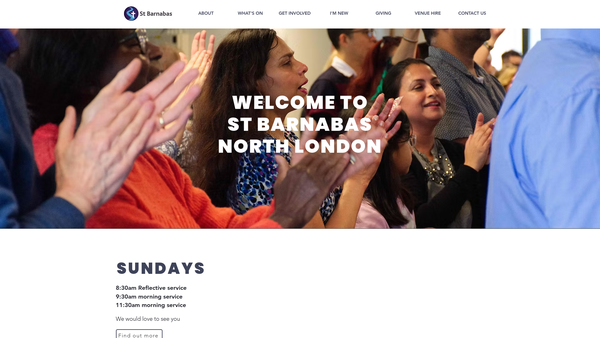 Screenshot of the The Parochial Church Council Of The Ecclesiastical Parish Of St Barnabas Woodside Park website