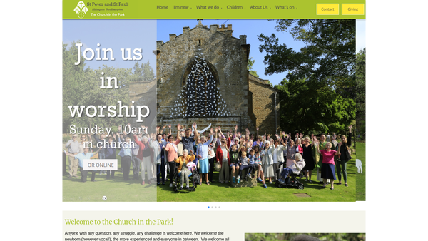Screenshot of the The Parochial Church Council Of The Ecclesiastical Parish Of St Peter & St Paul, Abington, Northampton website