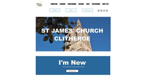 Screenshot of the The Parochial Church Council Of The Ecclesiastical Parish Of St James', Clitheroe website