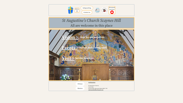 Screenshot of the The Parochial Church Council Of The Ecclesiastical Parish Of St Augustine's, Scaynes Hill website