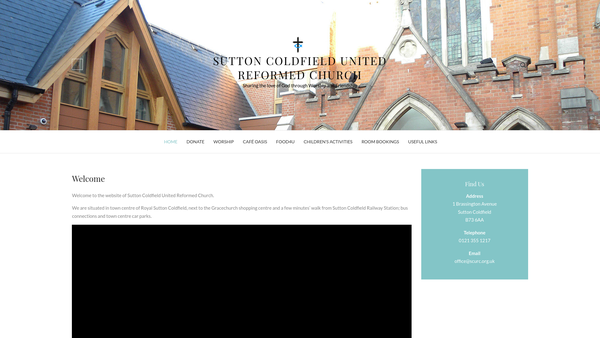 Screenshot of the Sutton Coldfield United Reformed Church website