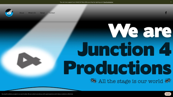 Screenshot of the Junction 4 Productions website
