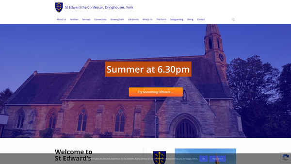 Screenshot of the The Parochial Church Council Of The Ecclesiastical Parish Of St Edward The Confessor, Dringhouses, York website