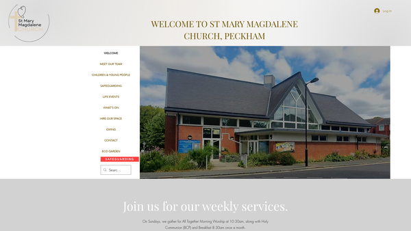 Screenshot of the The Parochial Church Council Of The Ecclesiastical Parish Of St. Mary Magdalene Church, Peckham website