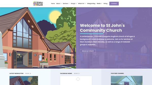 Screenshot of the The Parochial Church Council Of The Ecclesiastical Parish Of Chase Terrace And Boney Hay, St. John website