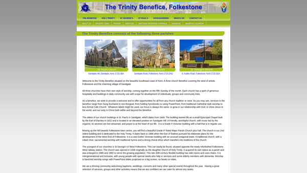 Screenshot of the The Parochial Church Council Of The Ecclesiastical Parish Of Folkestone Holy Trinity With Christ Church website